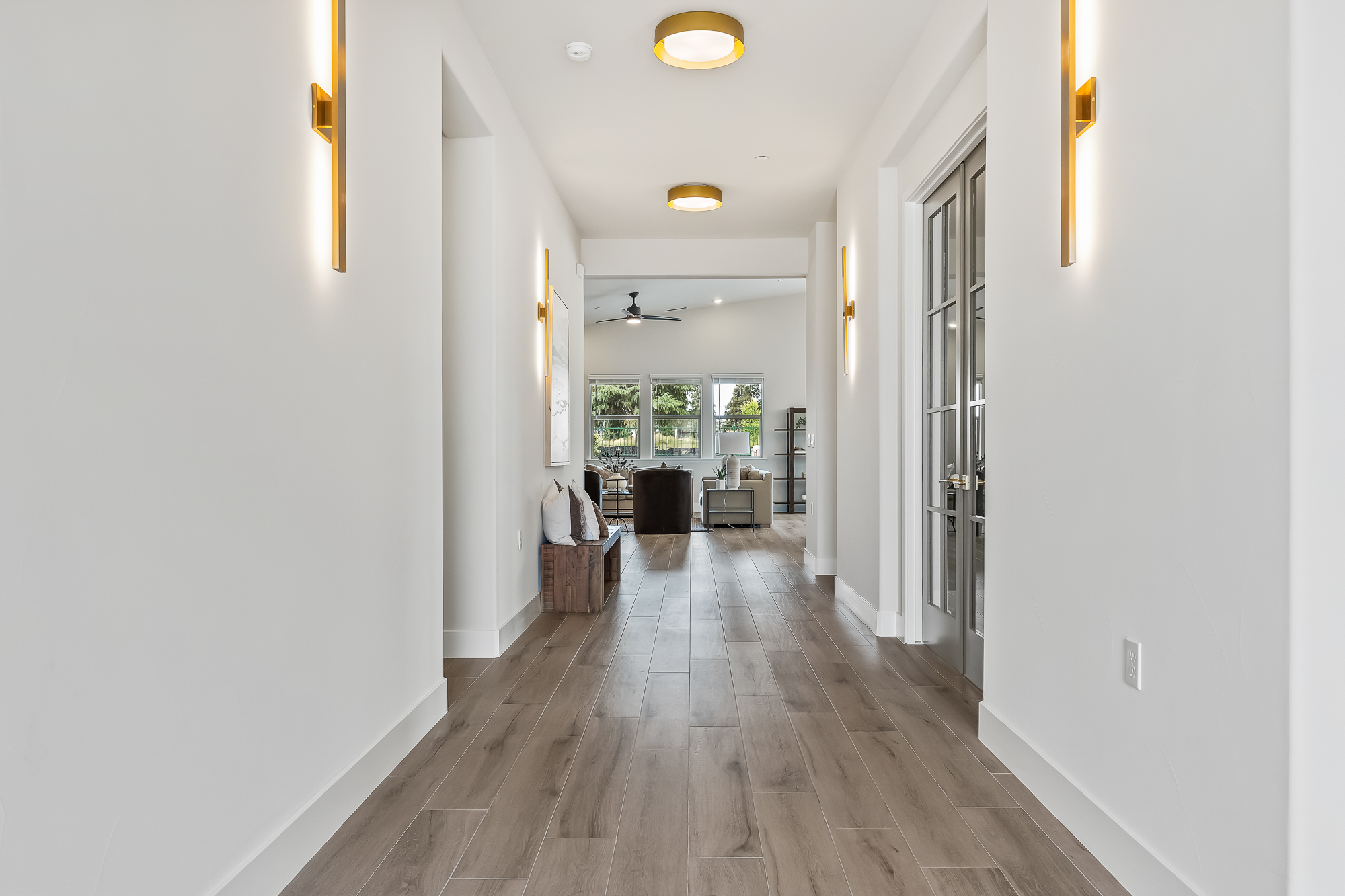 Entry hallway leading to great room