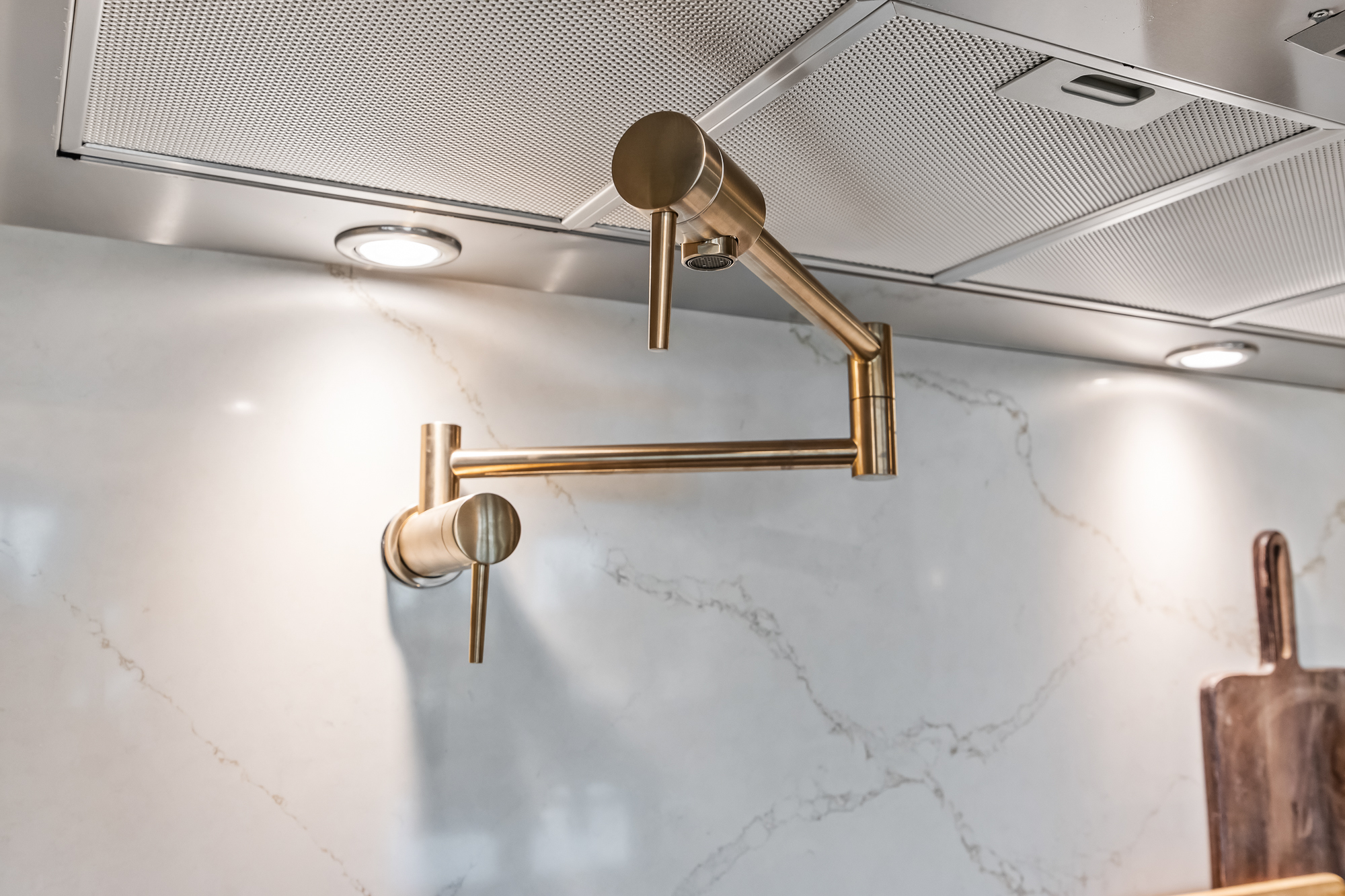 close up of kitchen pot filler