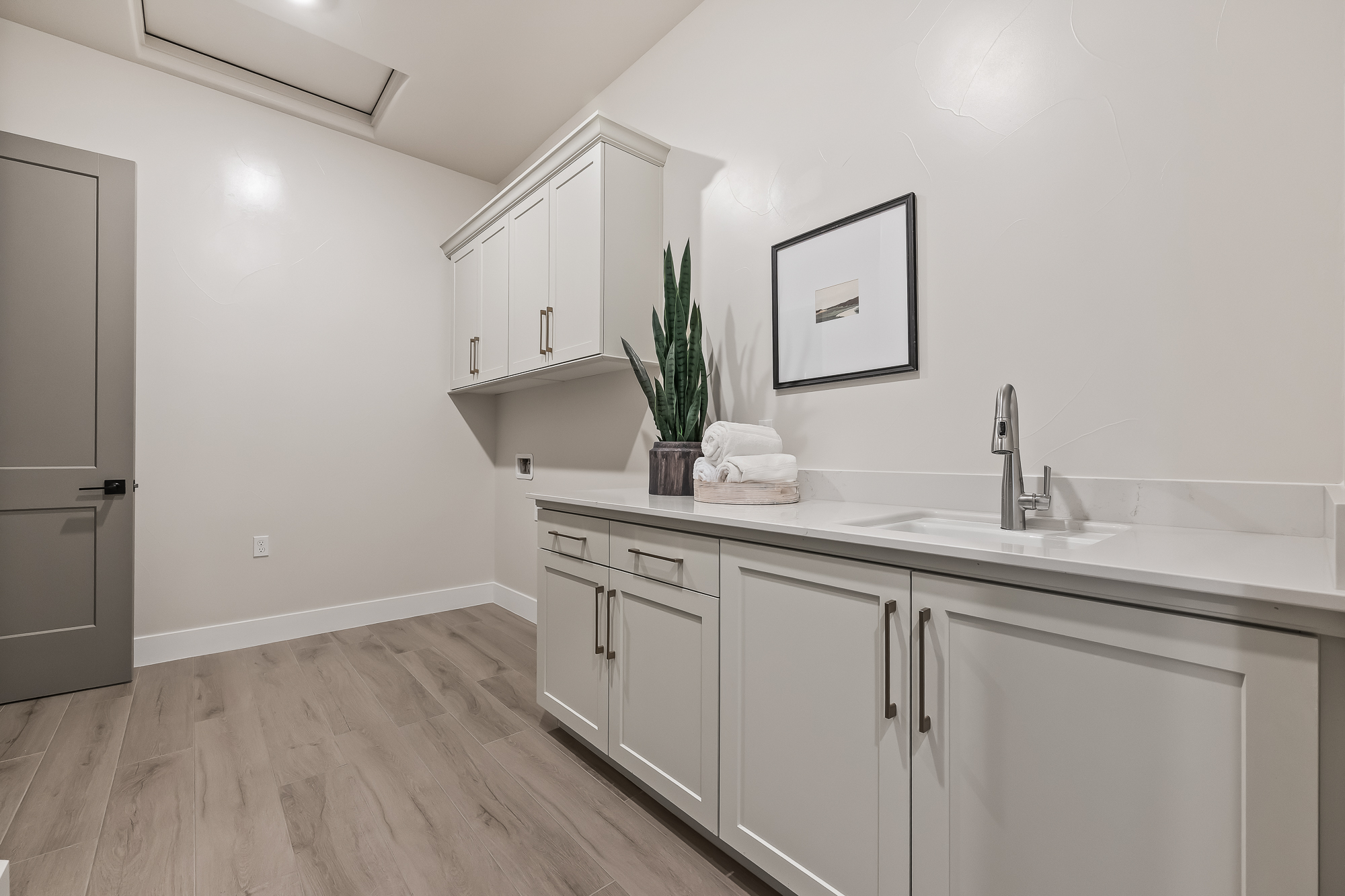 wide angle of laundry room