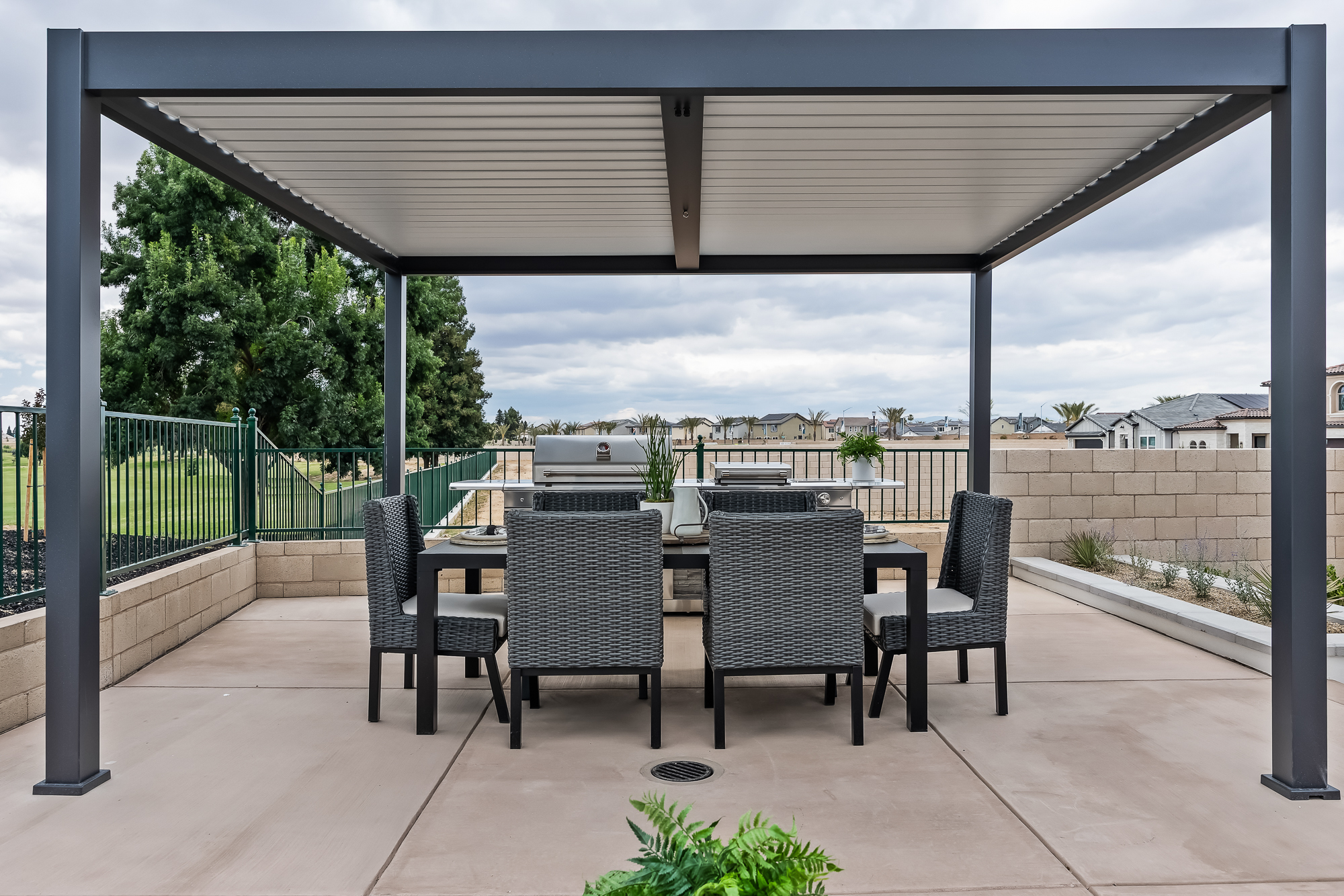 wide angle of backyard