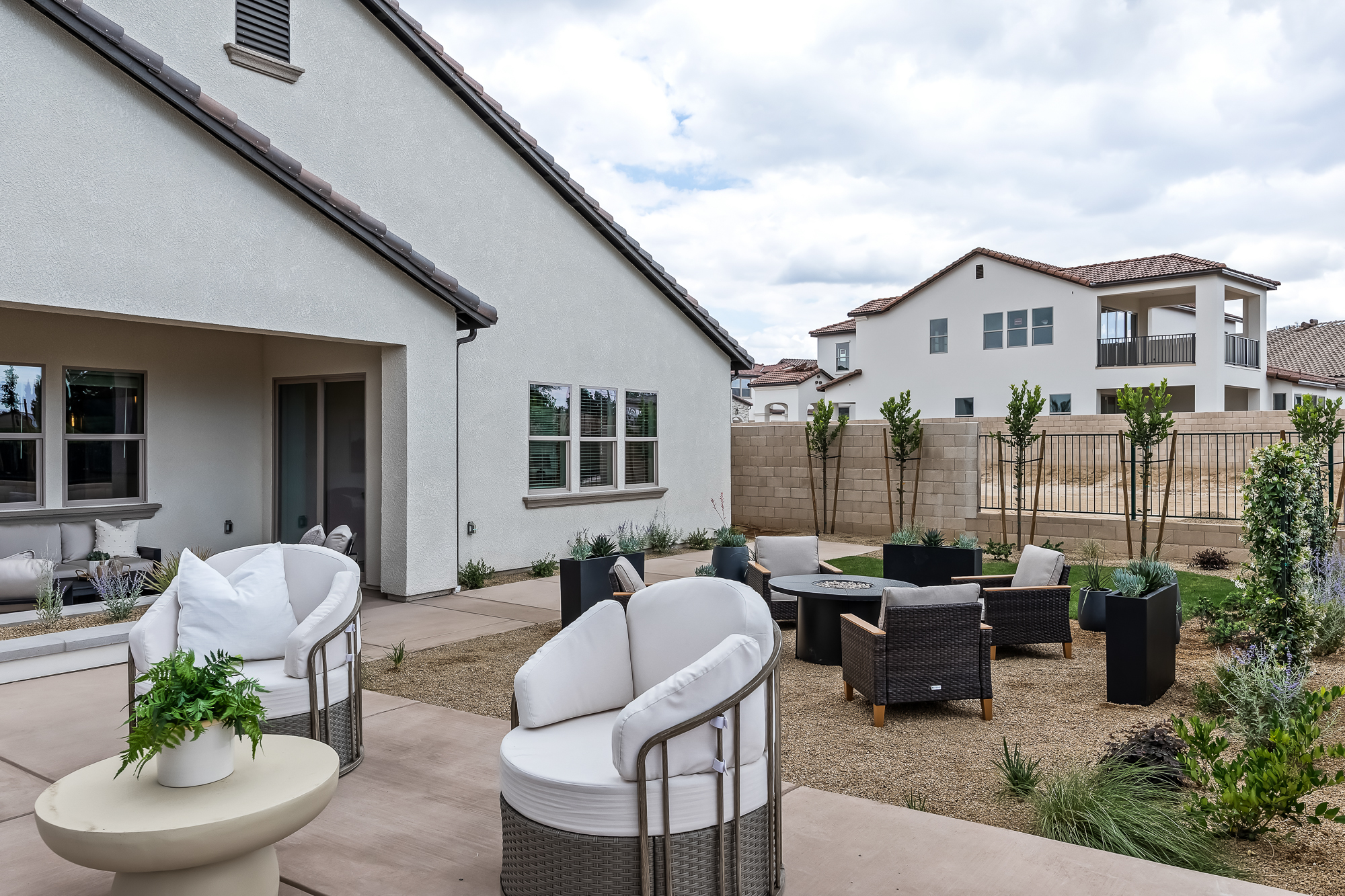 wide angle of backyard