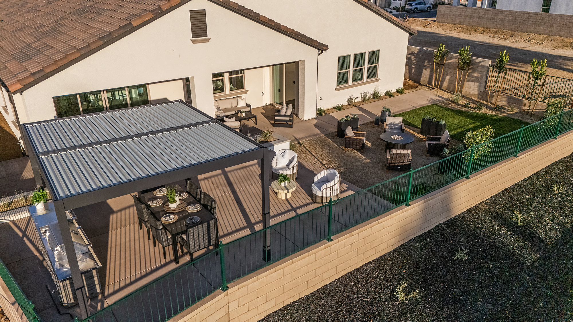 drone shot of the entire house