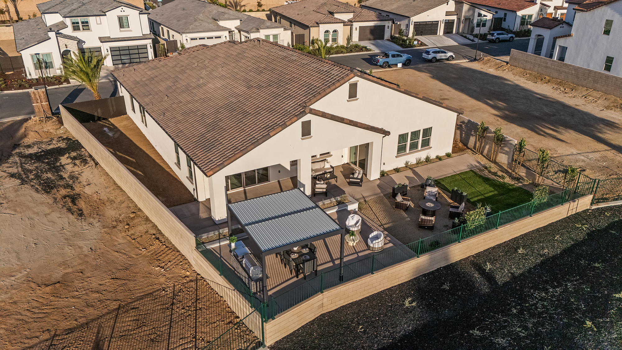 drone shot of the entire house