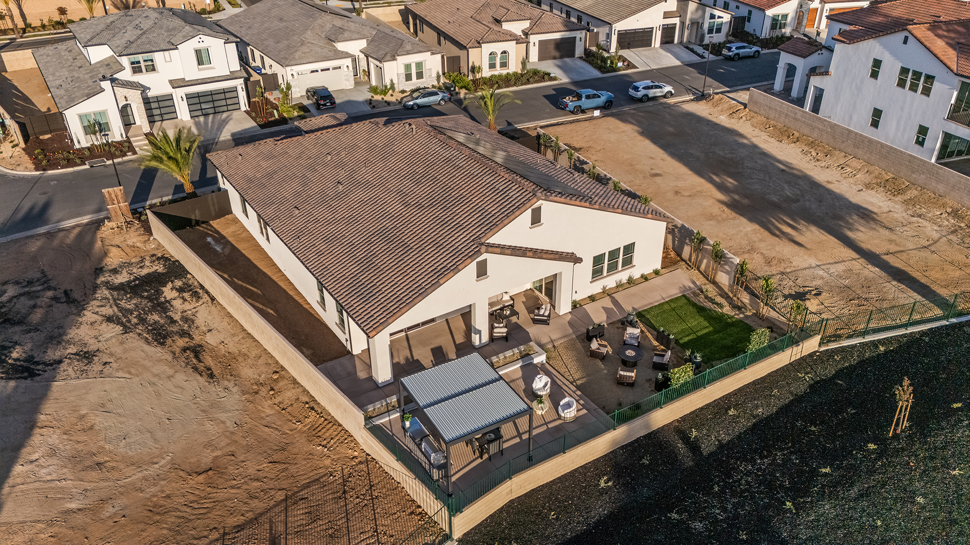 drone shot of the entire house