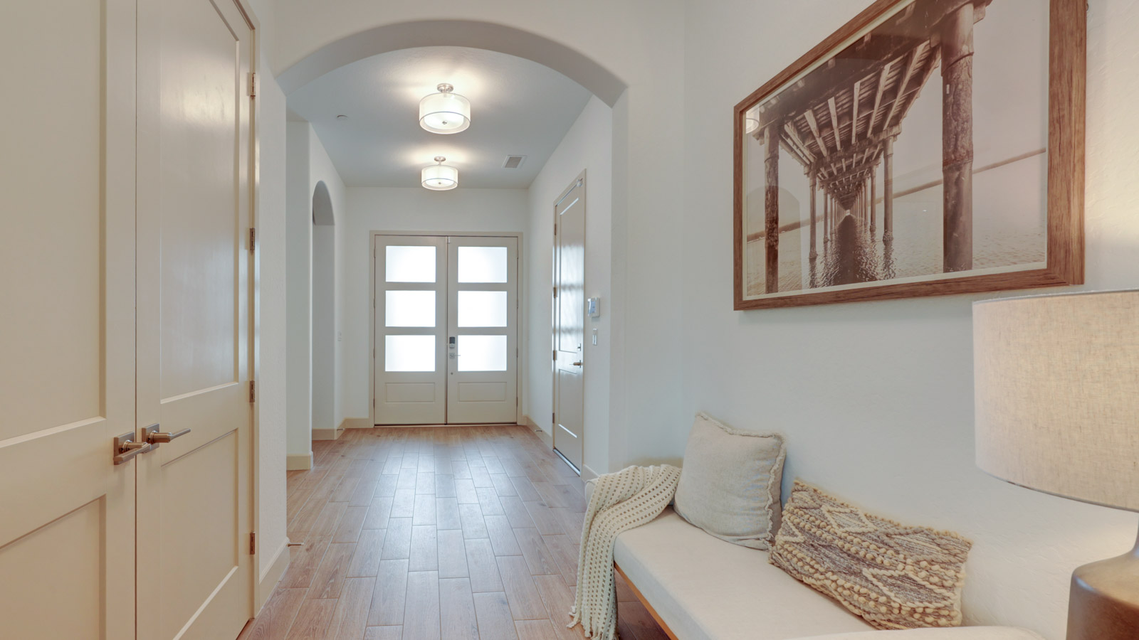 Extended entry with tile plank flooring