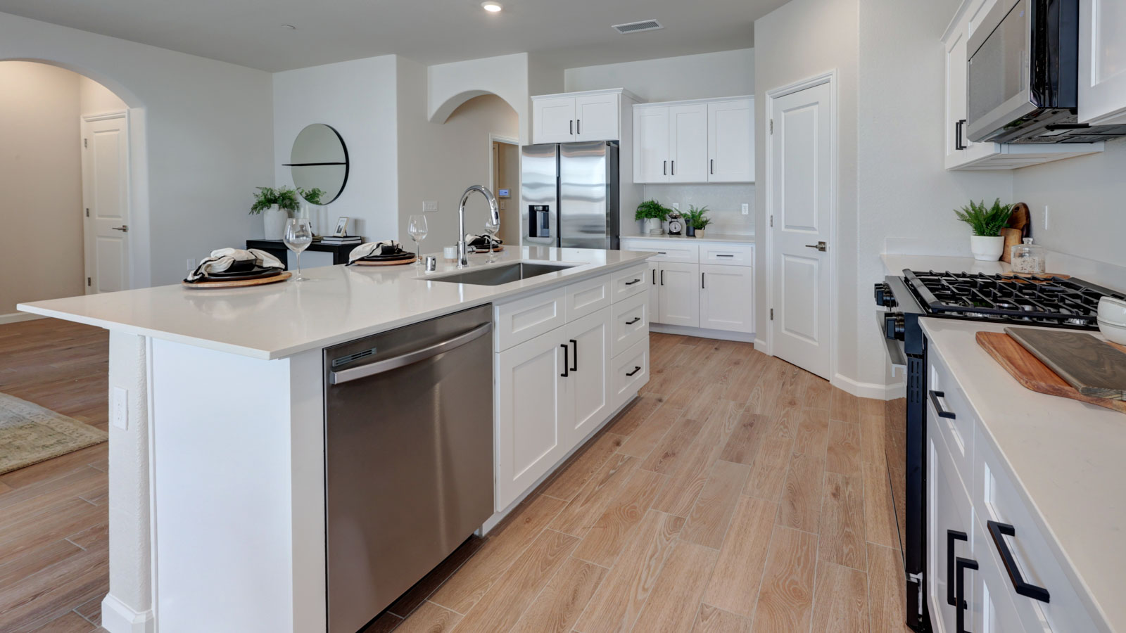 Kitchen island with Samsung dishwasher