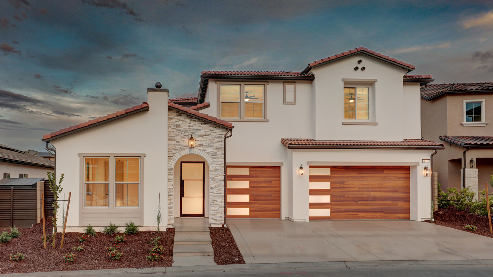Aria Spanish Exterior with Stone