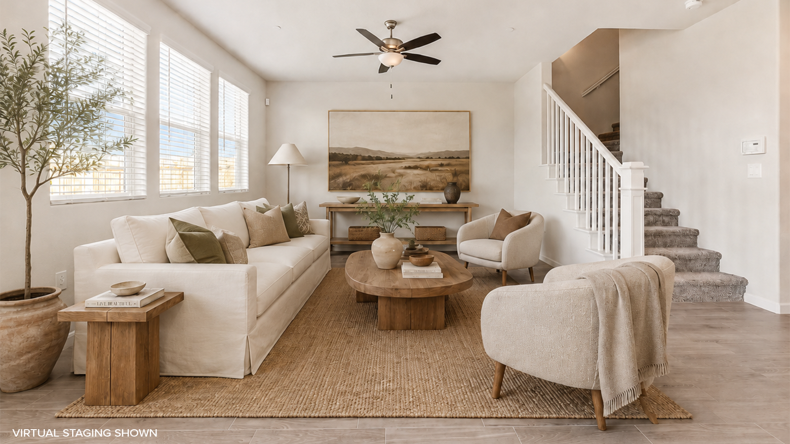 Virtual staging of the great room