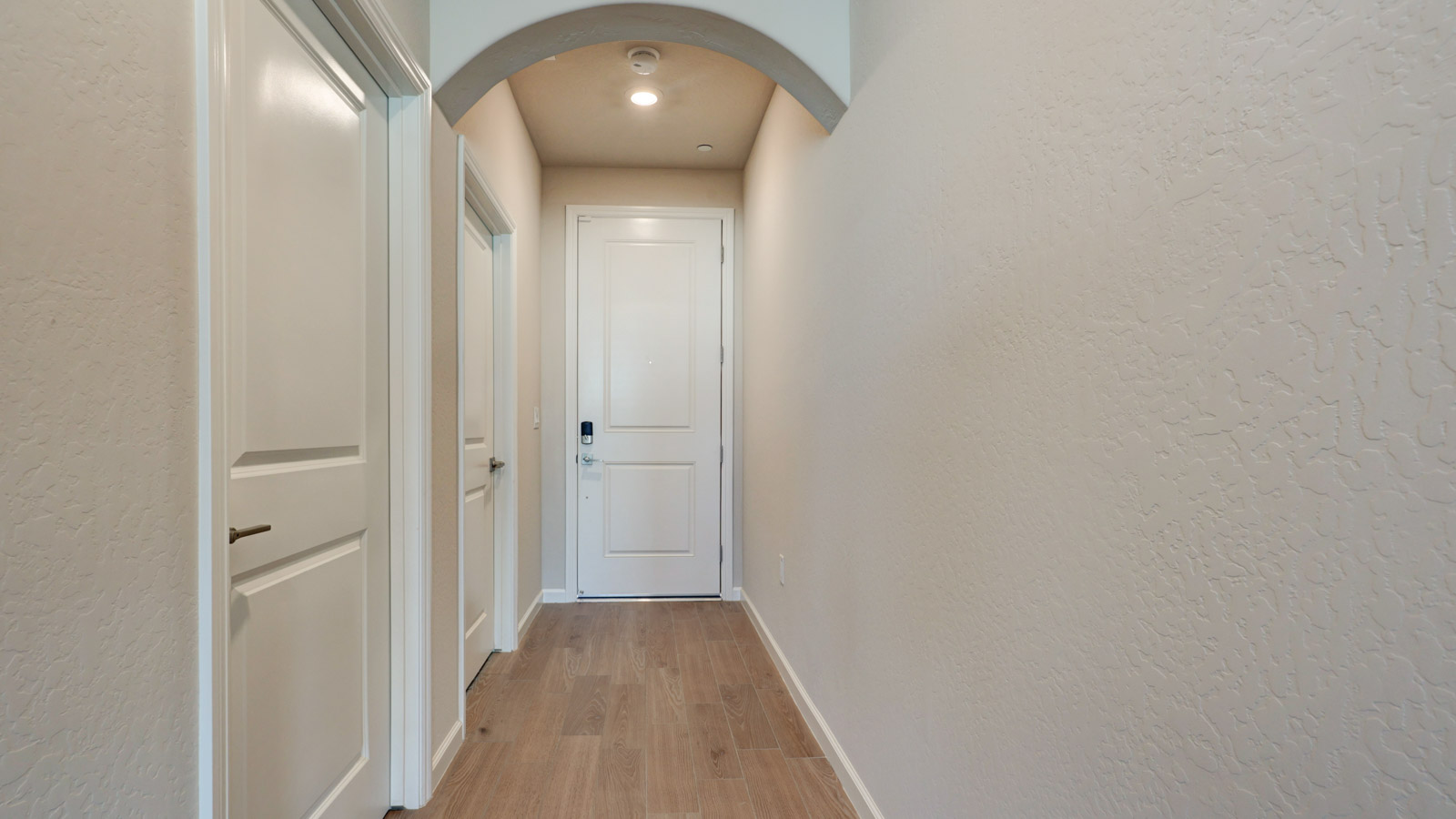 Entry with tile flooring