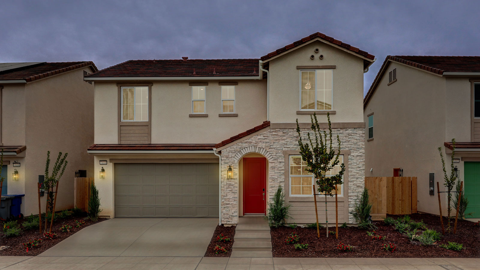 Modern Spanish Exterior with Stone
