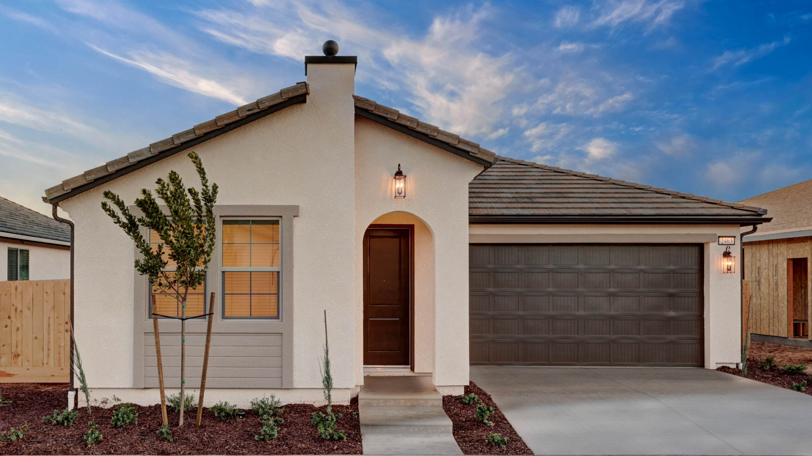 Photo of a single-story Canvas 9 plan with a Modern Spanish exterior style