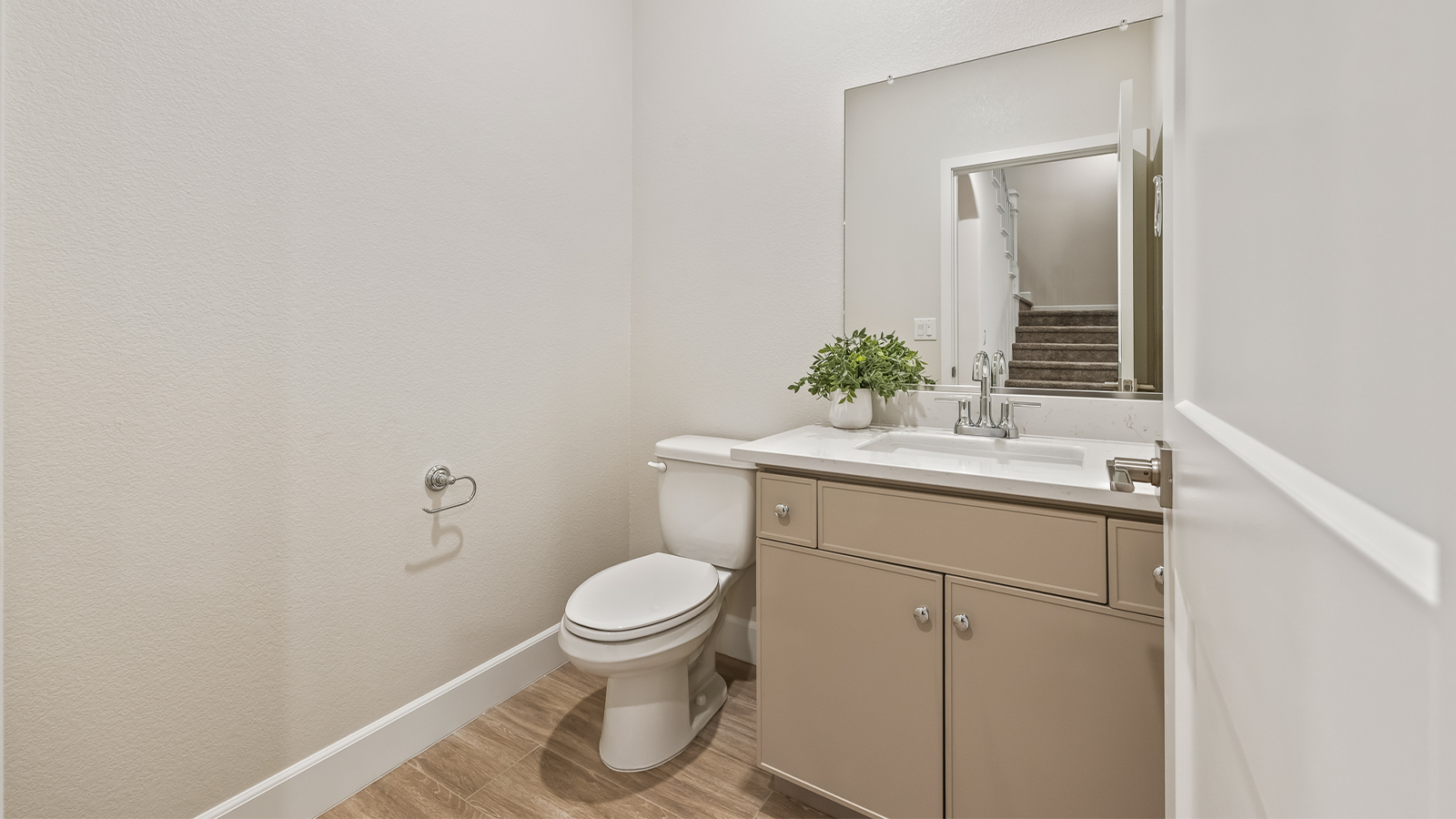 Wide angle of bathroom 1