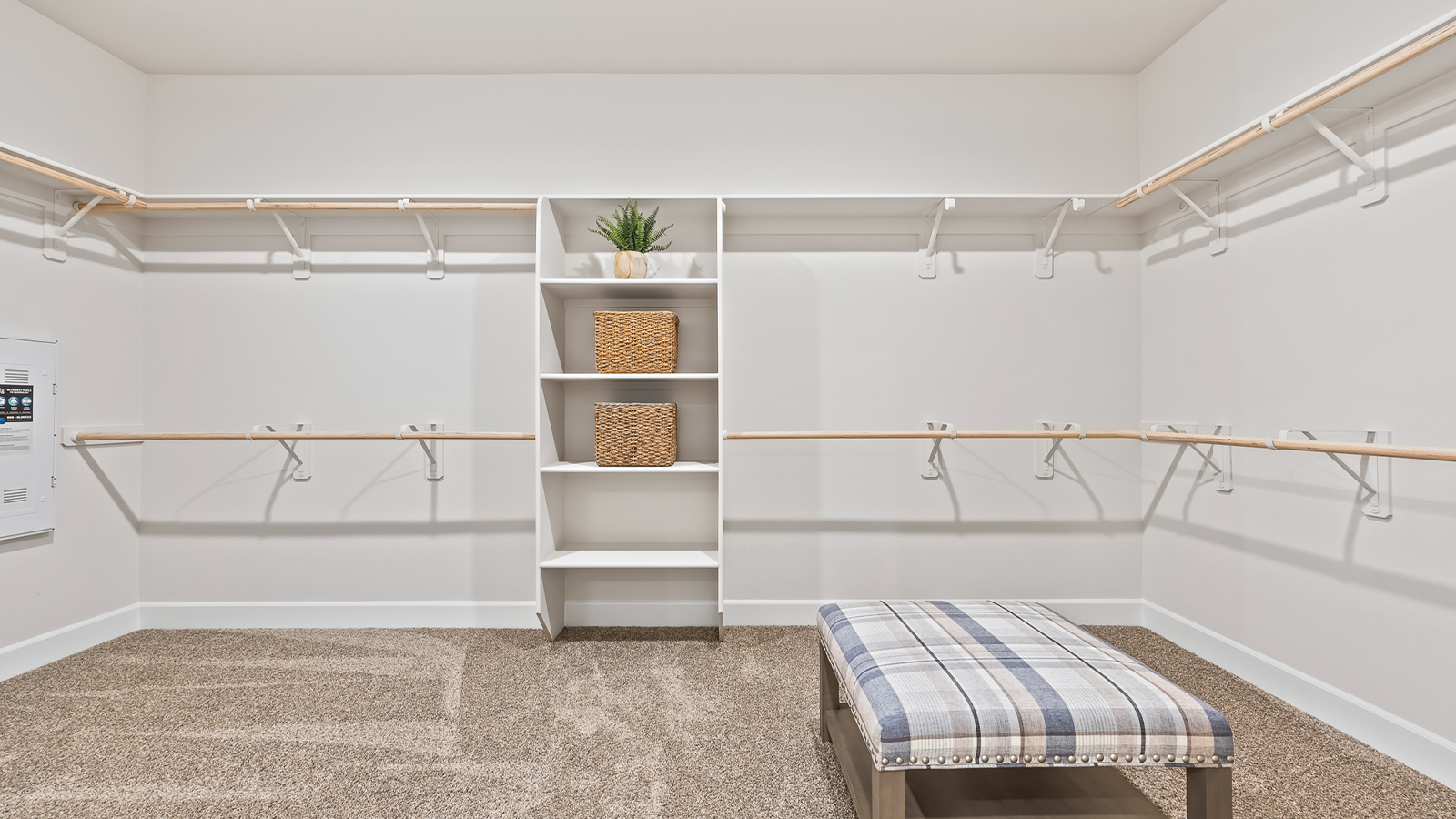 Wide angle of primary wardrobe
