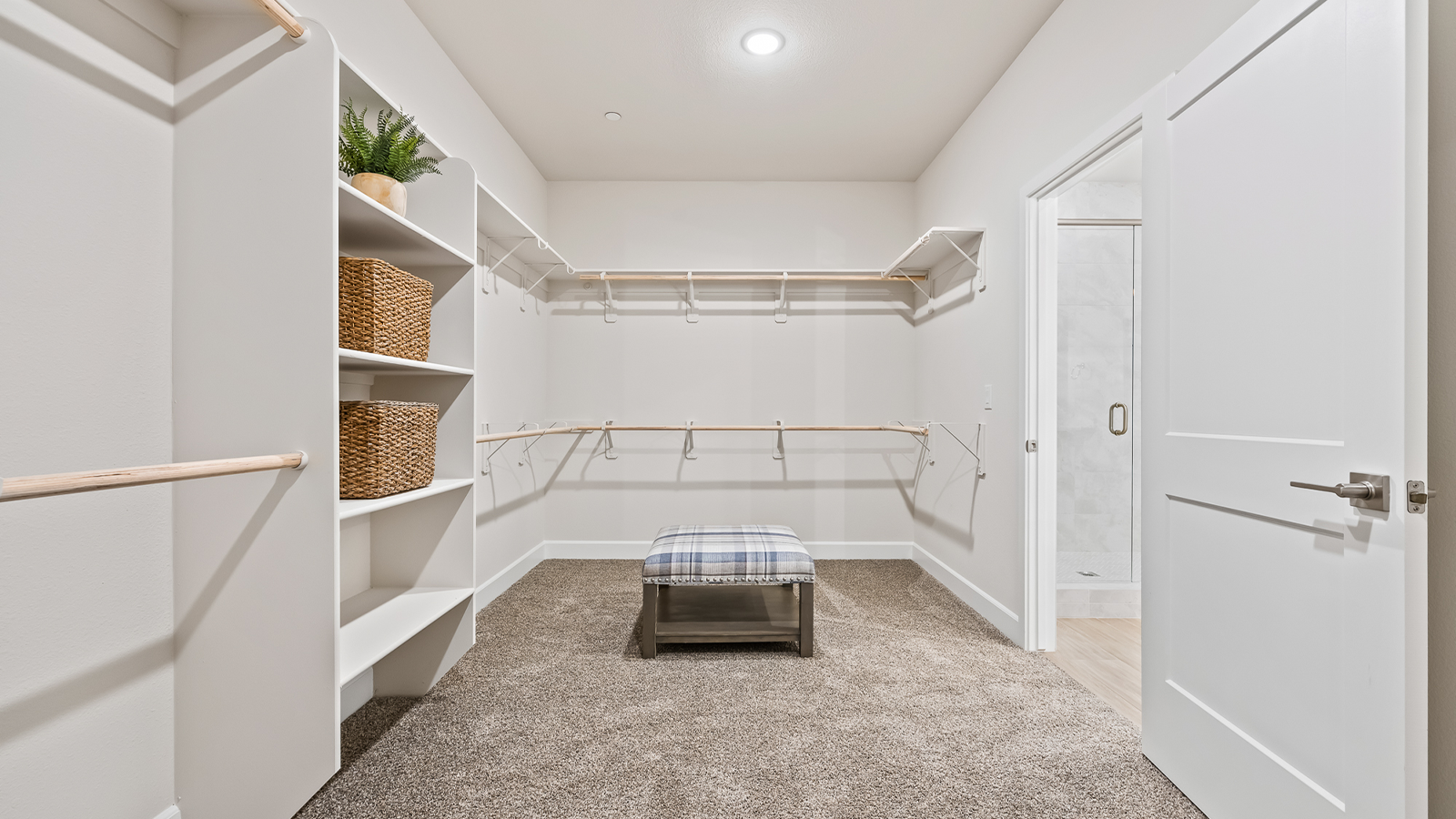 Wide angle of primary wardrobe
