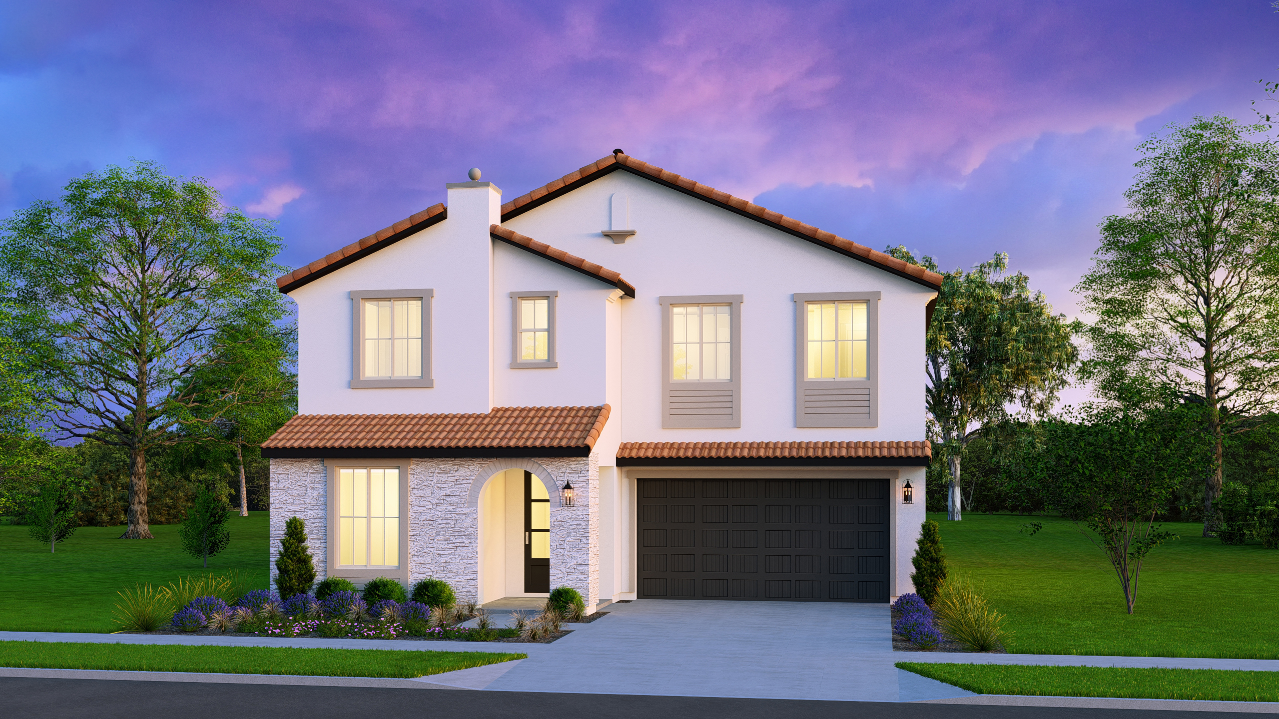 Canvas 14 Modern Spanish with Stone - Artist Rendering Shown